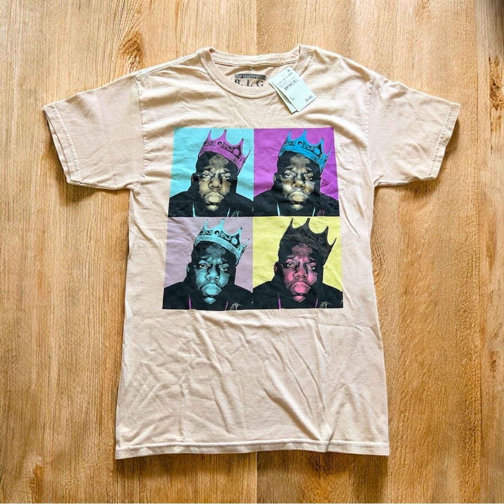 The Notorious BIG T-shirt Men’s Small Beige NWT